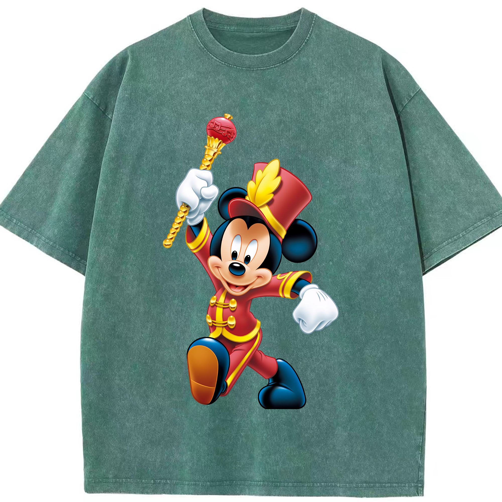 （画像用） ミッキーマウス Mickey Mouse 綿100% ヴィンテージ風 半袖Tシャツ（フロントプリント）